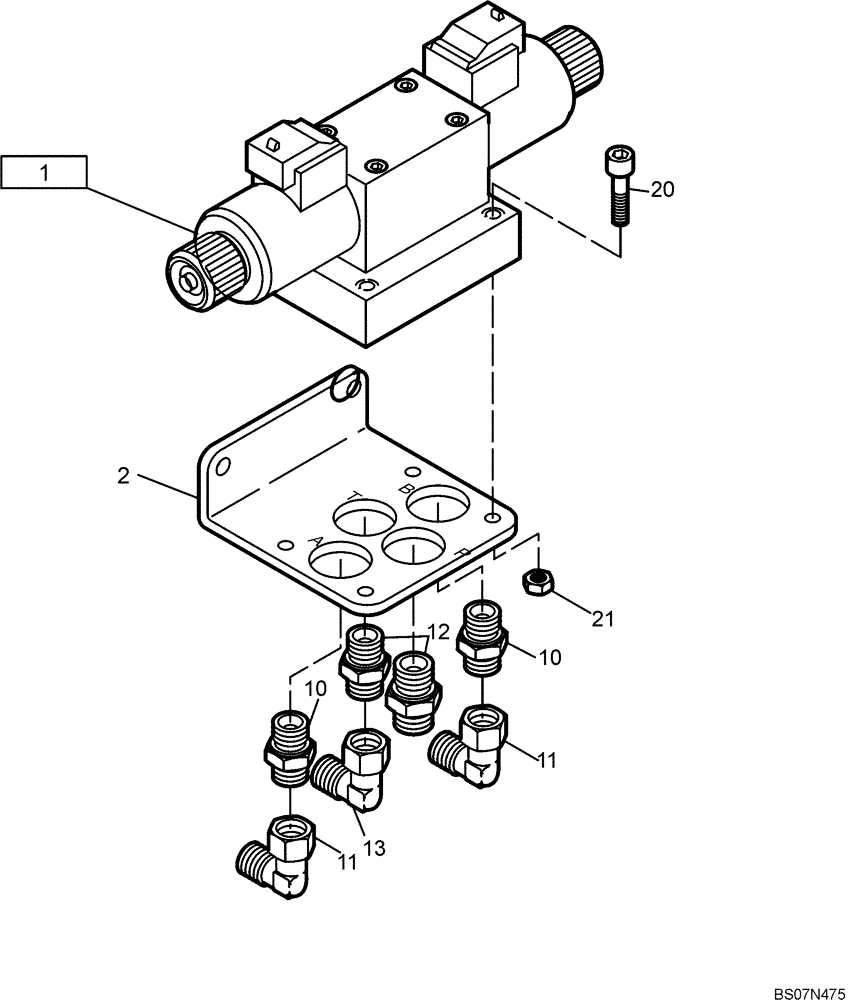 Схема запчастей Case 321E - (23.211[2988119001]) - SHIFT VALVE MOUNTING PARTS (35) - HYDRAULIC SYSTEMS