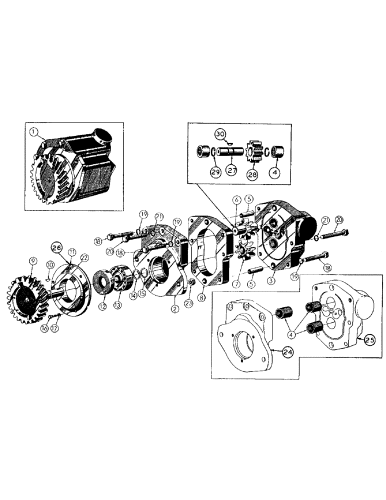 Схема запчастей Case 256 - (112) - 16860 HYDRAULIC PUMP (WEBSTER 3-H1CS1-1R), HYDRAULIC PUMP INSTALLATION (07) - HYDRAULIC SYSTEM