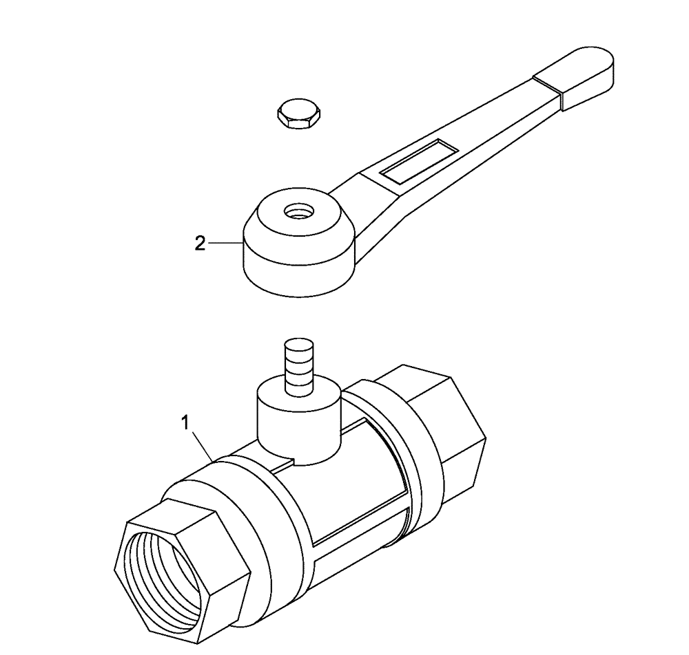 Схема запчастей Case 340 - (47XY0000001[001]) - VALVE COCK (89500406175) (09) - Implement / Hydraulics / Frame / Brakes