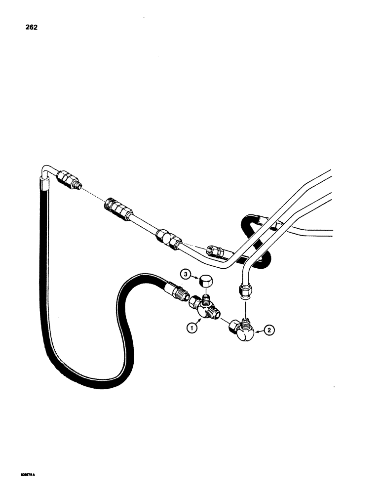 Схема запчастей Case 580SD - (262) - EQUIPMENT HYDRAULIC SYSTEM, SPECIAL PARTS TO ADAPT THREE-POINT HITCH (08) - HYDRAULICS