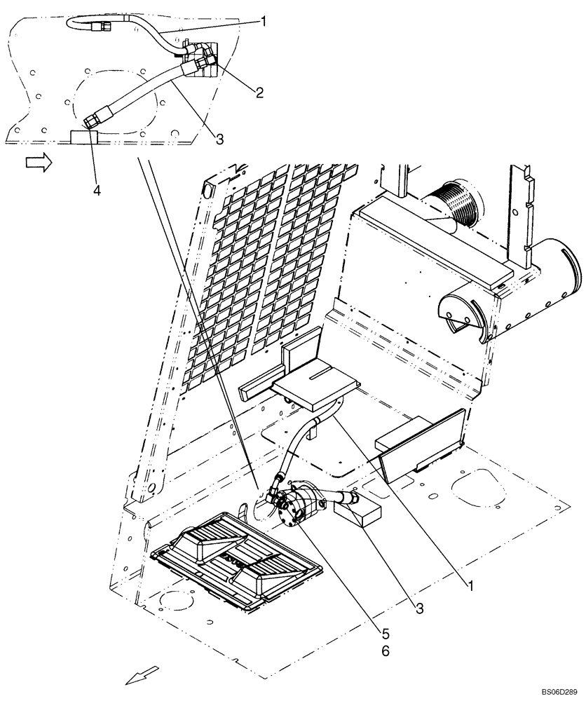 Схема запчастей Case 430 - (06-03A) - PUMP, TANDEM - MOUNTING, NORTH AMERICAN/EUROPE NOISE CONTROL; IF USED (06) - POWER TRAIN