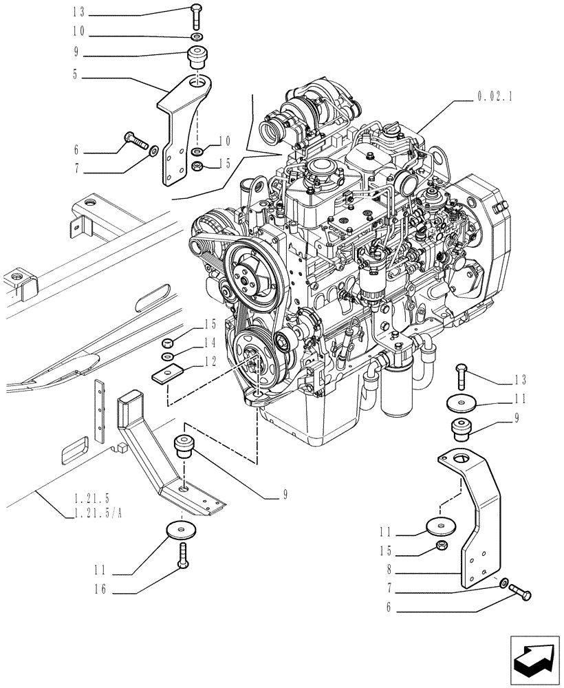 Схема запчастей Case TX742 - (1.22.1[01]) - GRADING CYLINDER (35) - HYDRAULIC SYSTEMS