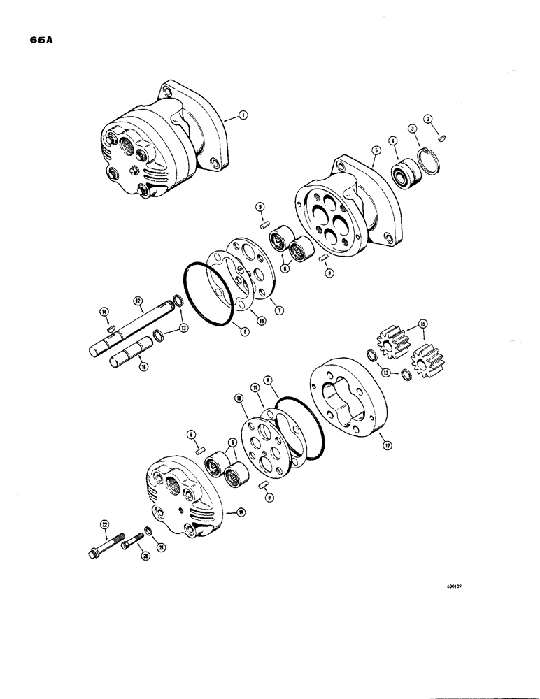 Схема запчастей Case 850 - (065A) - D44094 TORQUE CONVERTER PUMP (03) - TRANSMISSION