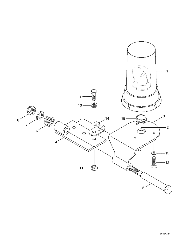 Схема запчастей Case 1221E - (04-08[01]) - ROTATING BEACON ASSY (87700399) (04) - ELECTRICAL SYSTEMS