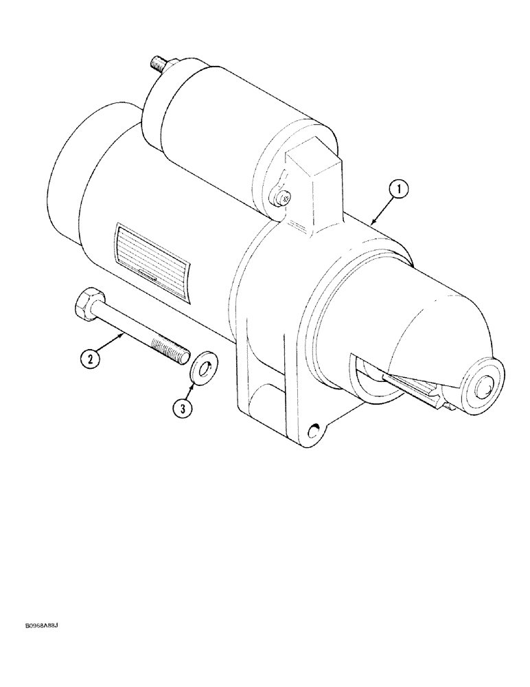 Схема запчастей Case 1818 - (4-10) - STARTER MOUNTING, GASOLINE MODELS (04) - ELECTRICAL SYSTEMS