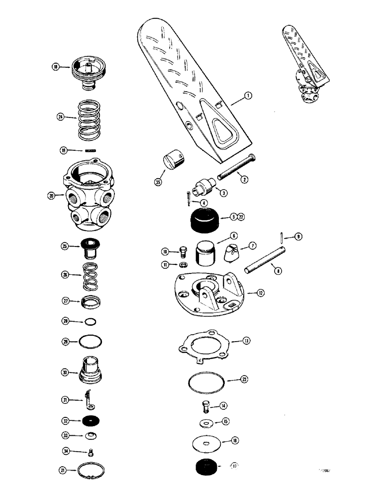 Схема запчастей Case 680CK - (112) - BRAKE SYSTEM, L53600 AND L53601 TREADLE AND BRAKE VALVES (33) - BRAKES & CONTROLS