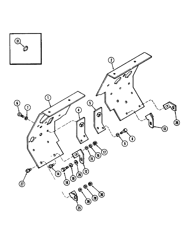 Схема запчастей Case 580B - (168) - INSTRUMENT PANELS (09) - CHASSIS/ATTACHMENTS