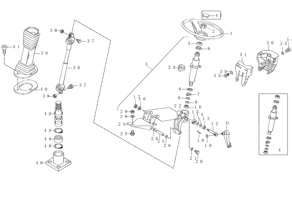 Схема запчастей Case 325 - (5.652C[13]) - ROPS CAB - STEERING COLUMN (10) - Cab/Cowlings