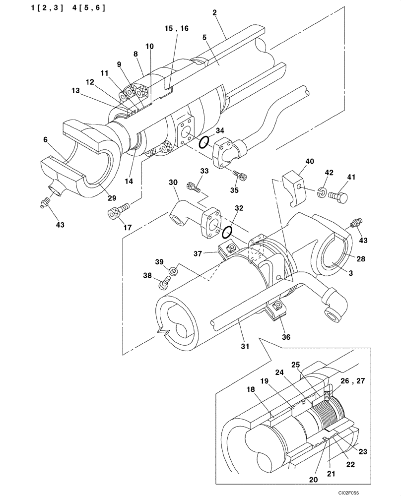 Схема запчастей Case CX135SR - (08-109) - CYLINDER ASSY - BUCKET (08) - HYDRAULICS