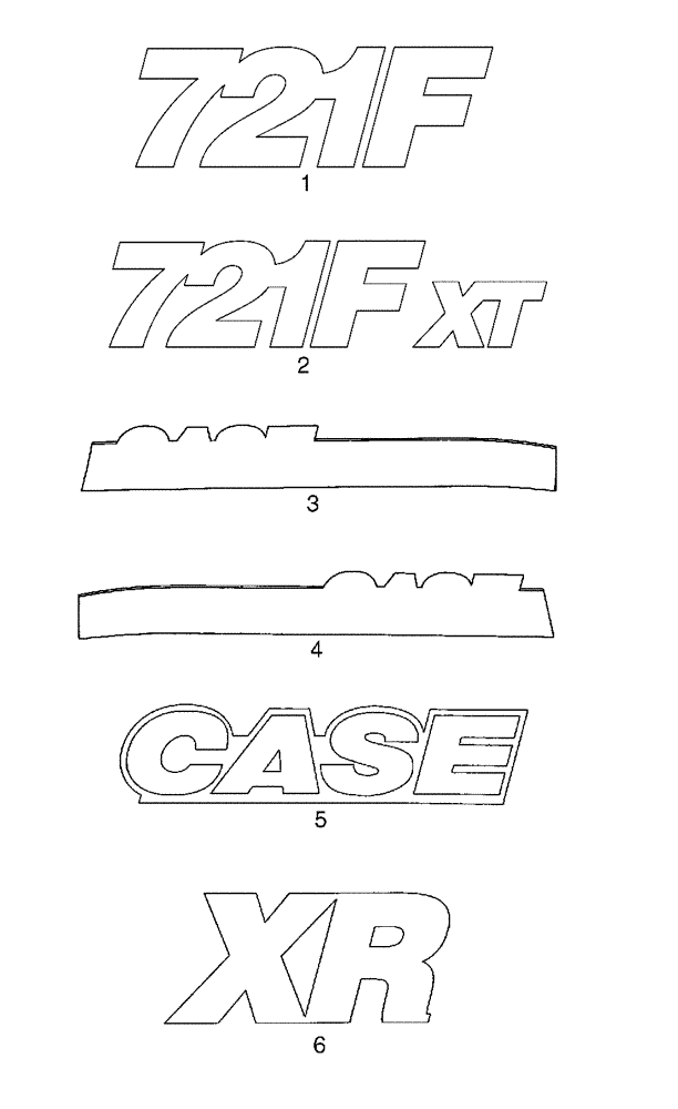 Схема запчастей Case 721F - (90.108.08) - DECALS - MODEL (90) - PLATFORM, CAB, BODYWORK AND DECALS