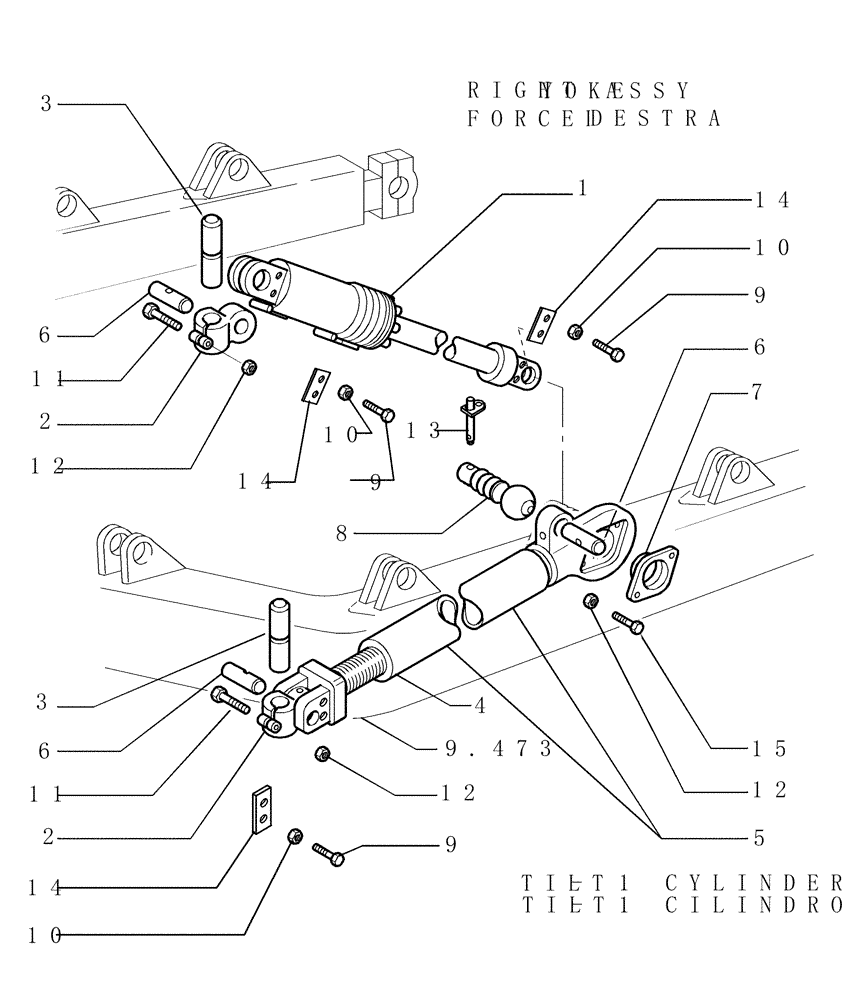 Схема запчастей Case 1850K LT - (9.481[03]) - HYDRAULIC TILT ANGLEDOZER (HA) OPTIONAL CODE 76054830 (19) - OPTIONS