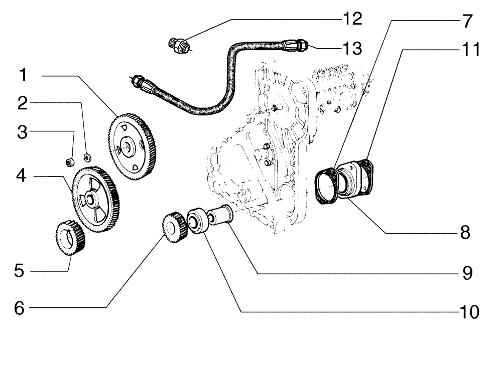 Схема запчастей Case 885 - (02-40[03]) - CAMSHAFT DRIVE (02) - ENGINE