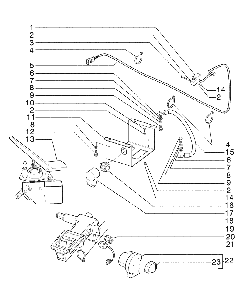 Схема запчастей Case 885B - (04-11[01]) - ELECTRICAL SYSTEM, FLOOR - (DIRECT DRIVE) (04) - ELECTRICAL SYSTEMS