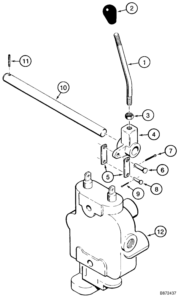 Схема запчастей Case TF300B - (06-07) - CONTROL VALVE AND LINKAGE BACKFILL BLADE (06) - POWER TRAIN