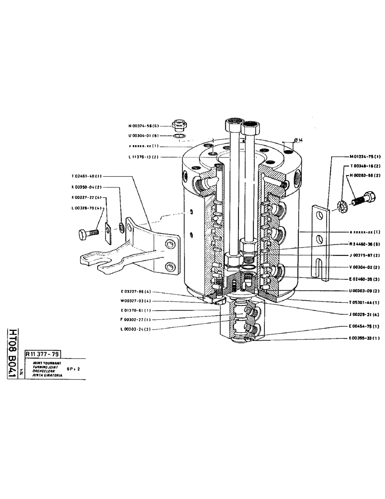 Схема запчастей Case LC80M - (078) - TURNING JOINT 