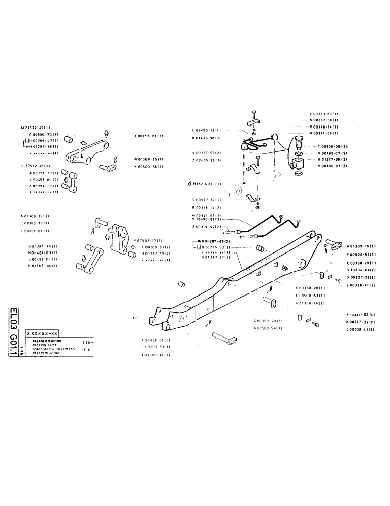 Схема запчастей Case LC80 - (112) - BACKHOE STICK 