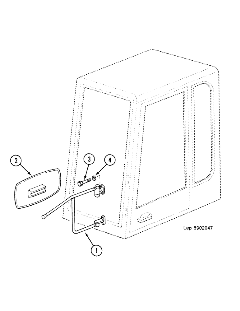 Схема запчастей Case 688C - (9H-12) - FRONT VIEW MIRROR (05.1) - UPPERSTRUCTURE CHASSIS/ATTACHMENTS