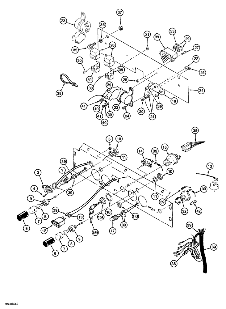 Схема запчастей Case 850G - (4-08) - INSTRUMENT PANEL WIRING (06) - ELECTRICAL SYSTEMS