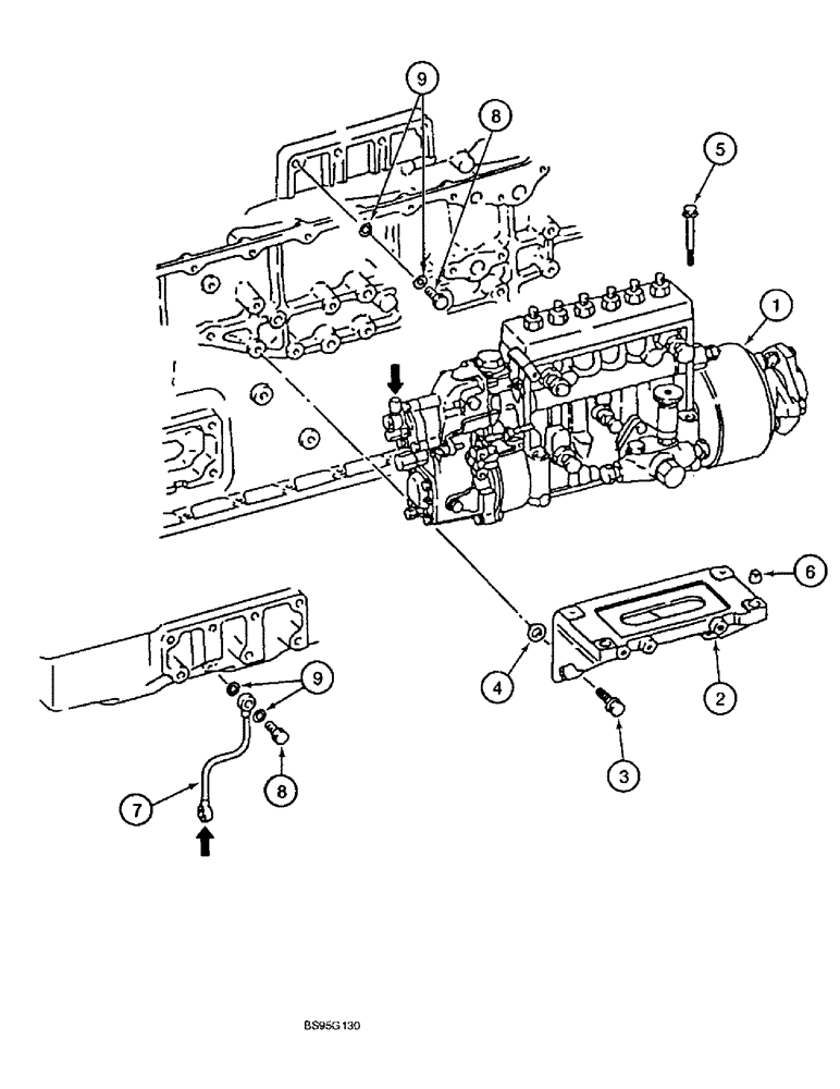 Схема запчастей Case 9060B - (3-12) - FUEL INJECTION PUMP ASSEMBLY AND MOUNTING, 6D22-TC ENGINE (03) - FUEL SYSTEM