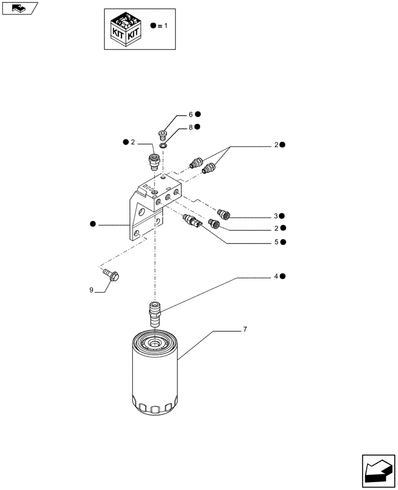 Схема запчастей Case F4HFE613T A004 - (10.206.01) - FUEL FILTER (5801471905) (10) - ENGINE