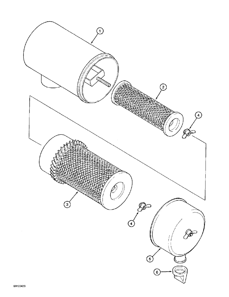 Схема запчастей Case 860 - (2-08) - AIR CLEANER ASSEMBLY - A184464 (02) - ENGINE