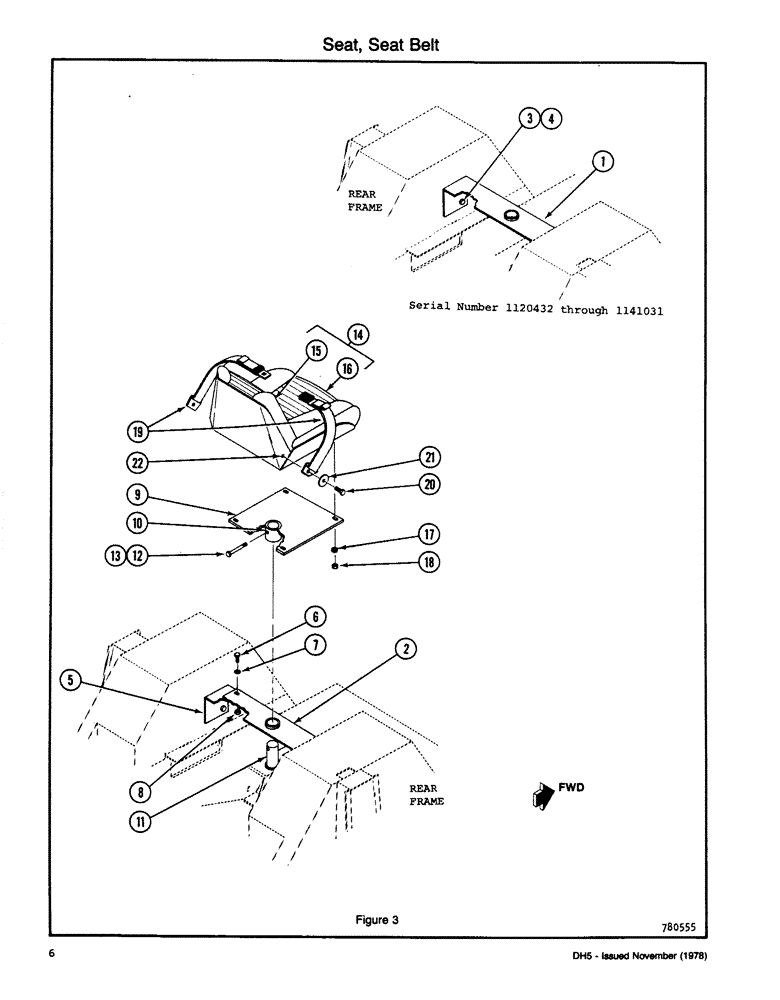 Схема запчастей Case DH5 - (006) - SEAT, SEAT BELT (90) - PLATFORM, CAB, BODYWORK AND DECALS