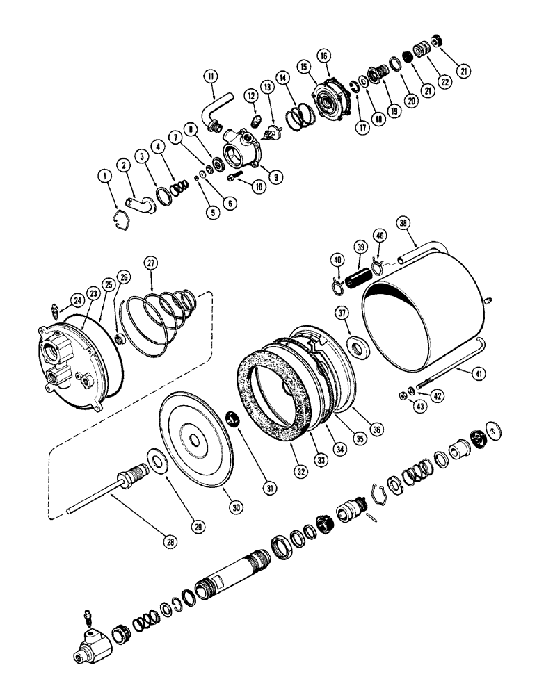 Схема запчастей Case W12 - (090) - HYDROVAC CYLINDER (07) - BRAKES