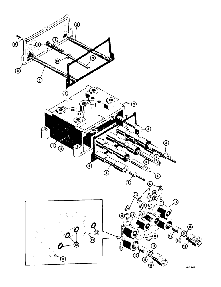 Схема запчастей Case 1000 - (284) - R12338 TRANSMISSION CONTROL VALVE (07) - HYDRAULIC SYSTEM