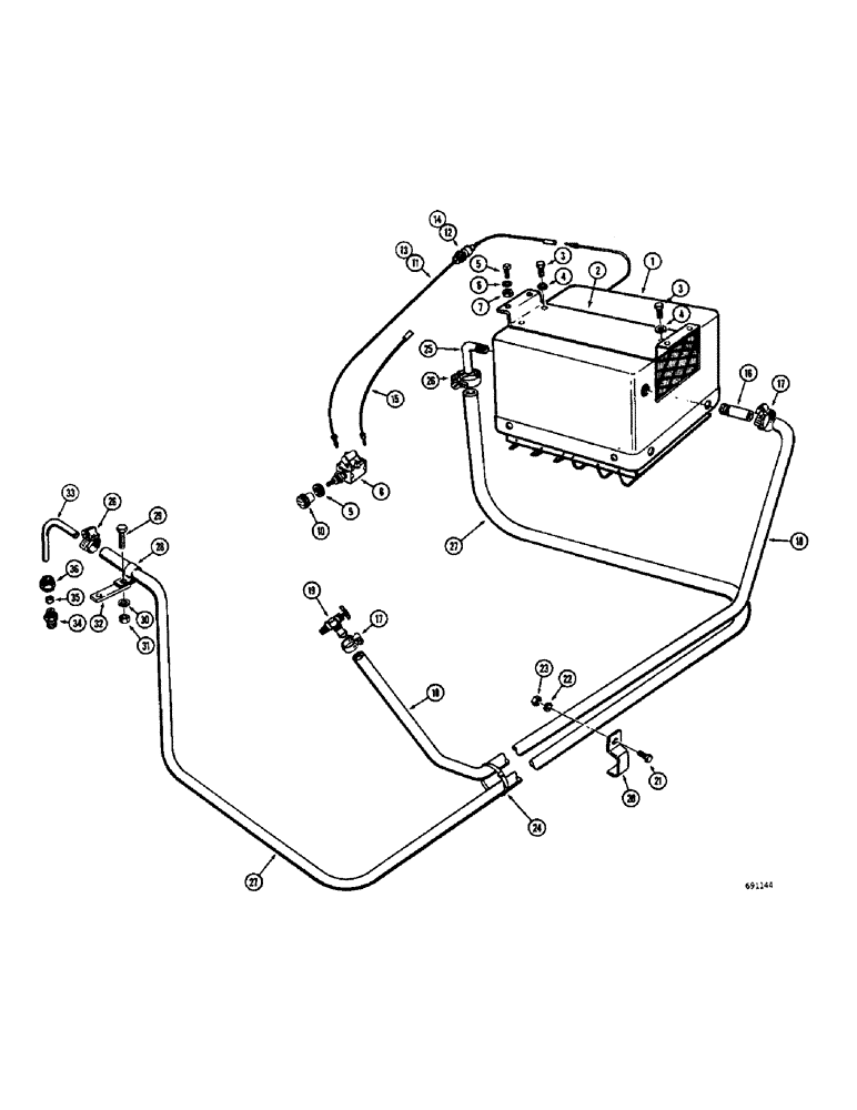 Схема запчастей Case W8B - (242) - CAB HEATER (05) - UPPERSTRUCTURE CHASSIS