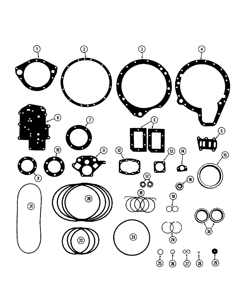 Схема запчастей Case W9A - (108) - TRANSMISSION SEAL AND GASKET KIT (06) - POWER TRAIN