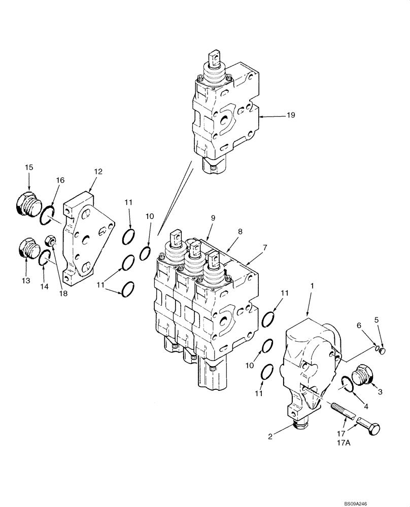 Схема запчастей Case 750L - (08-18) - VALVE, CONTROL (08) - HYDRAULICS