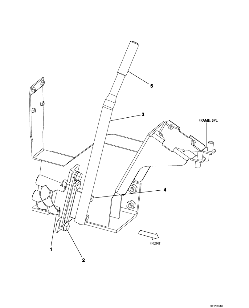 Схема запчастей Case CX225SR - (09-48) - CONTROL, DOZER BLADE - OPERATORS COMPARTMENT (09) - CHASSIS/ATTACHMENTS