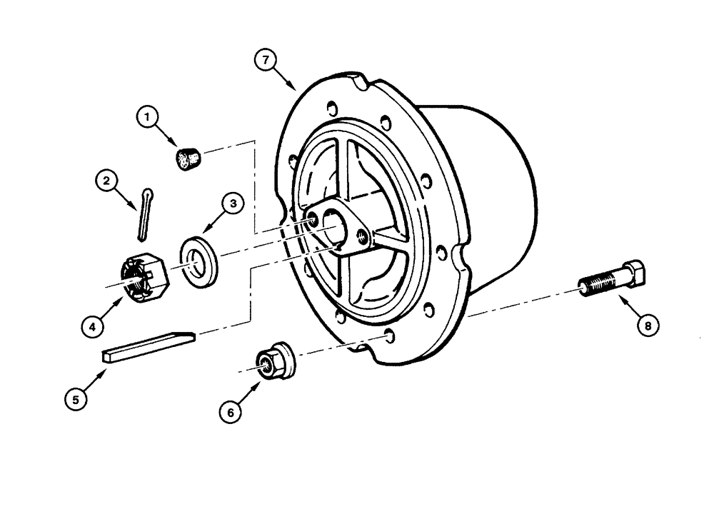 Схема запчастей Case 845 - (06.30[00]) - REAR AXLE GRAZIANO - WHEEL HUB (06) - POWER TRAIN