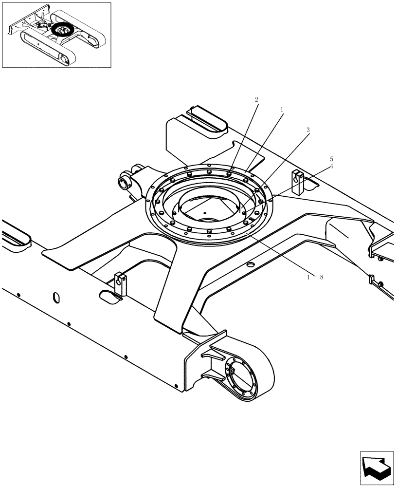 Схема запчастей Case CX36B - (340-01[1-01]) - LOWER FRAME (39) - FRAMES AND BALLASTING