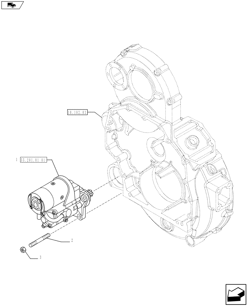 Схема запчастей Case F2CE9684E E017 - (55.201.01) - STARTER MOTOR (99457805) (06) - ELECTRICAL SYSTEMS