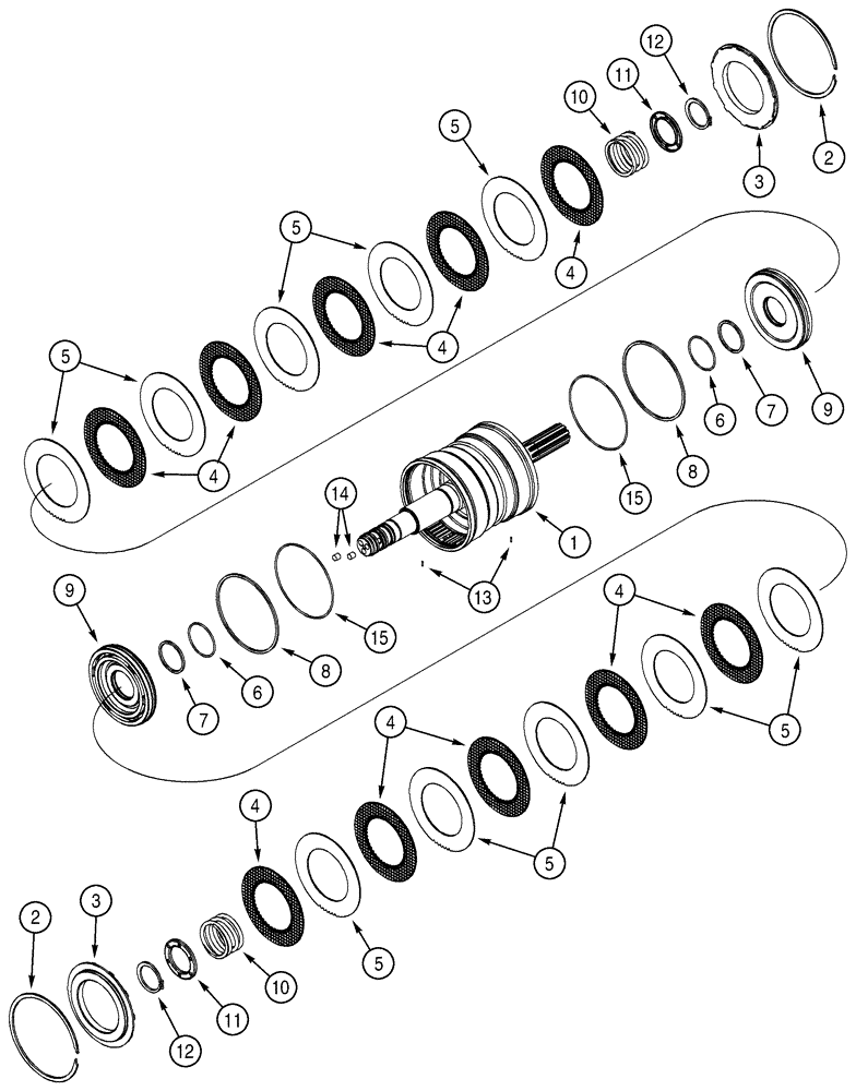 Схема запчастей Case 750H - (06-06) - TRANSMISSION CLUTCH, HIGH/LOW RANGE (06) - POWER TRAIN