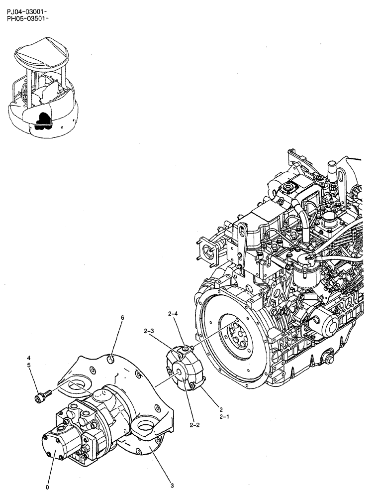 Схема запчастей Case CX50B - (02-022) - POWER TAKE-OFF ASSEMBLY (05) - SUPERSTRUCTURE