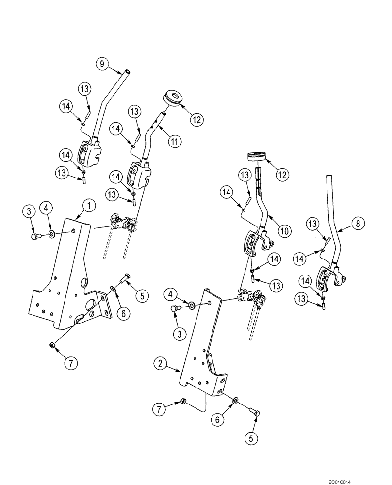 Схема запчастей Case 40XT - (09-13) - CONTROLS - LOADER AND GROUND DRIVE (09) - CHASSIS