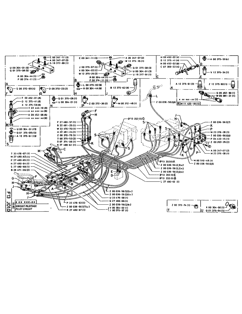 Схема запчастей Case 220 - (117) - PILOT CIRCUIT (07) - HYDRAULIC SYSTEM