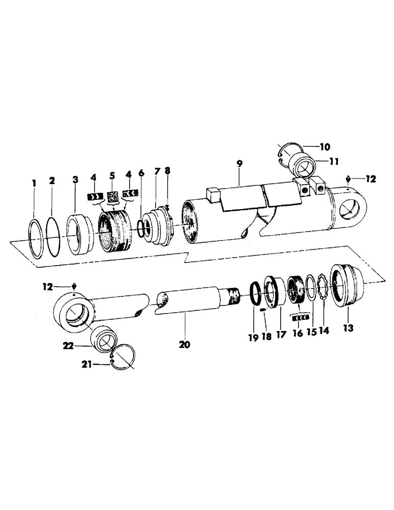 Схема запчастей Case 40EC - (J21) - SHEAR ARM CYLINDER FOR: 24" FELLER BUNCHER, (8" BORE X (07) - HYDRAULIC SYSTEM