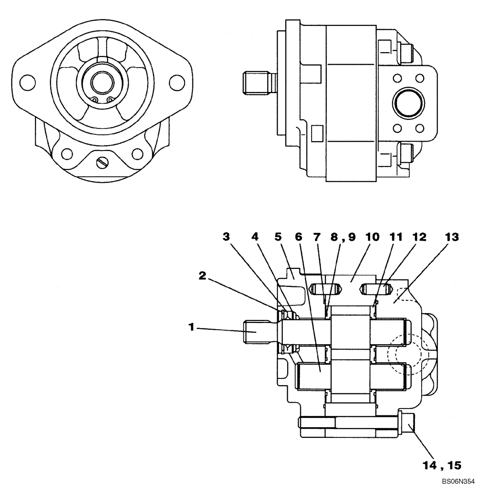 Схема запчастей Case CX460 - (02-07) - HYDRAULIC PUMP - COOLER (02) - ENGINE