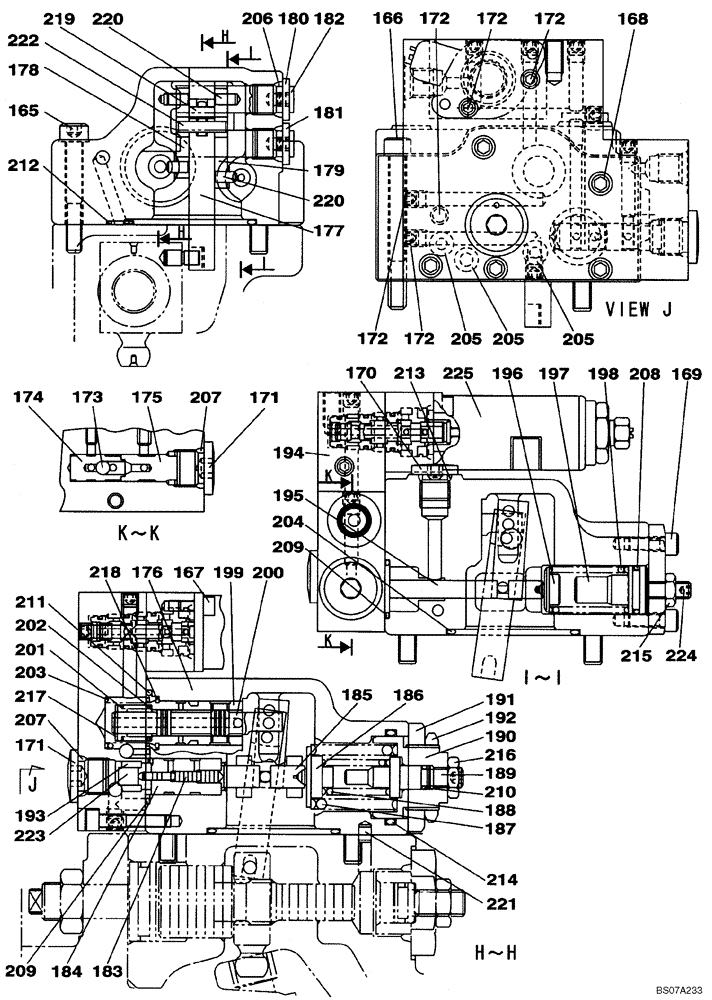 Схема запчастей Case CX160B - (08-97) - KLJ10610 PUMP ASSY, HYDRAULIC - REGULATOR (08) - HYDRAULICS