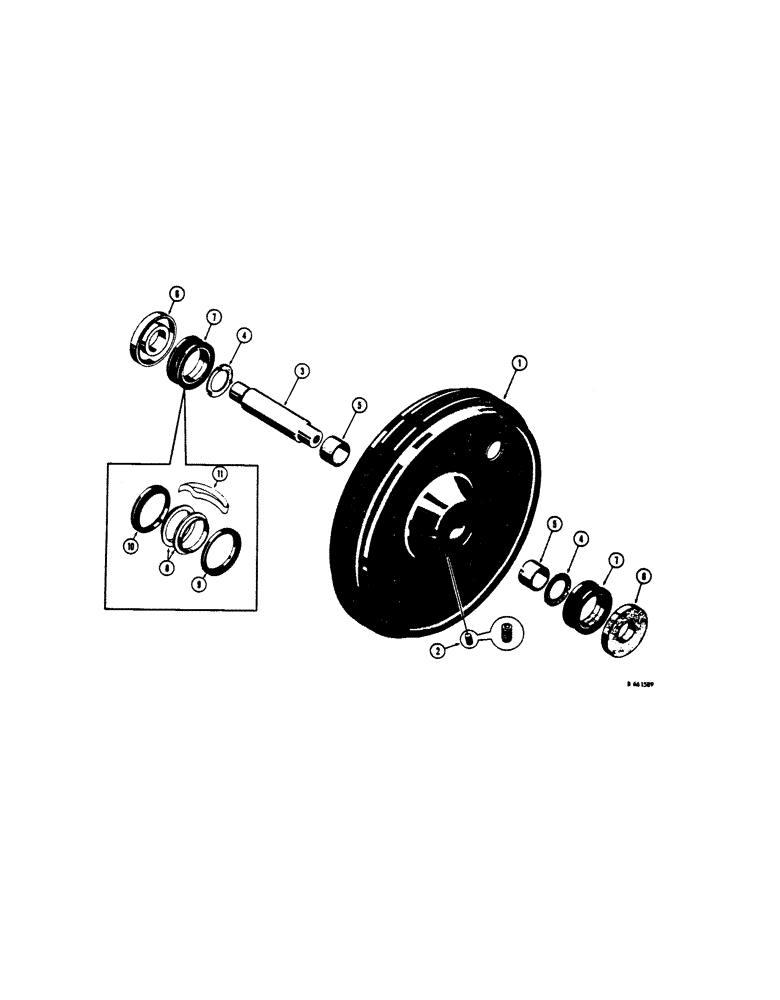 Схема запчастей Case 450 - (190[1]) - IDLER WHEEL BEFORE TRACTOR SN. 3050801 (04) - UNDERCARRIAGE