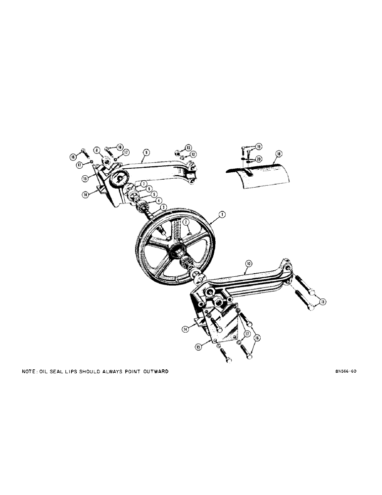 Схема запчастей Case 420 - (066) - IDLER WHEEL (04) - UNDERCARRIAGE