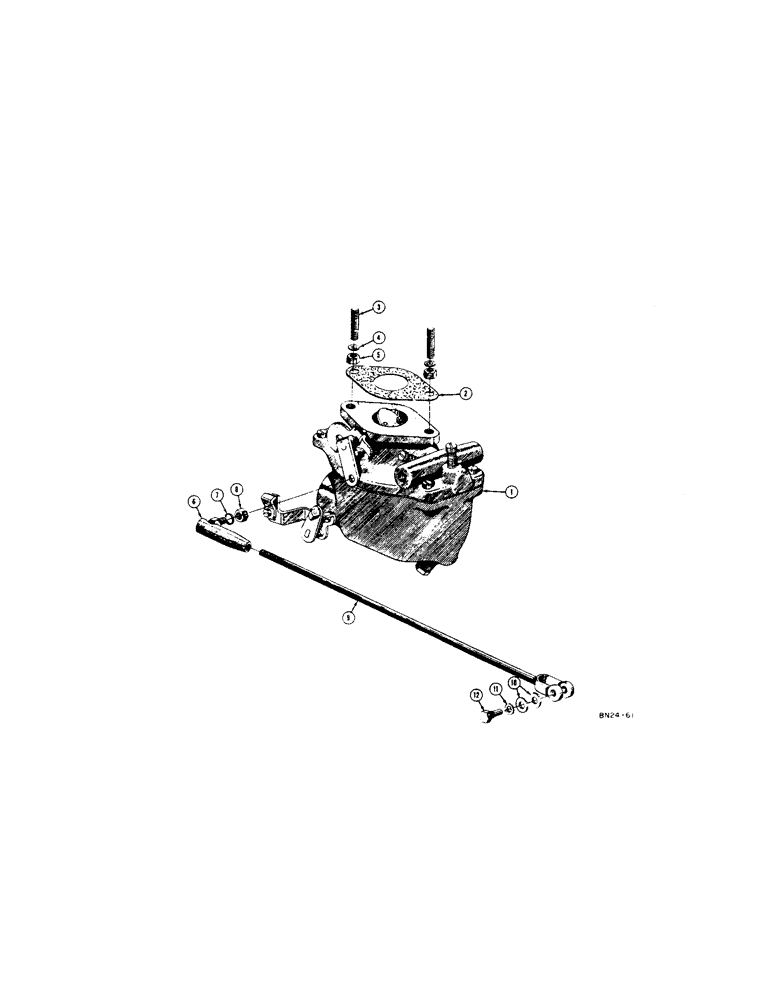 Схема запчастей Case 400 - (022) - CARBURETOR AND LINKAGE, (USED ON MODELS WITHOUT A TORQUE CONVERTER) (02) - FUEL SYSTEM