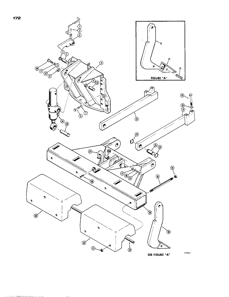 Схема запчастей Case 850 - (172) - RIPPER (05) - UPPERSTRUCTURE CHASSIS