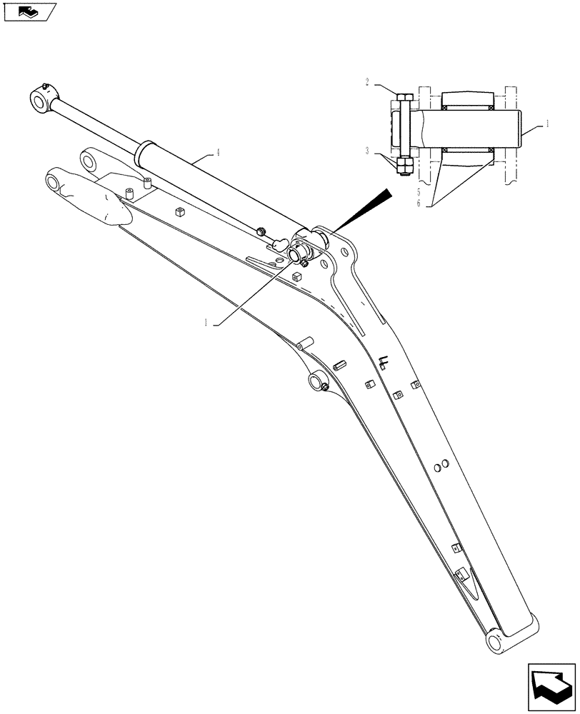 Схема запчастей Case CX27B ASN - (35.730.05) - CYLINDER INSTALL (ARM) (35) - HYDRAULIC SYSTEMS