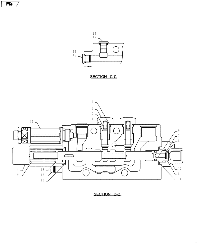 Схема запчастей Case CX27B ASN - (35.359.05) - VALVE INSTALL (35) - HYDRAULIC SYSTEMS