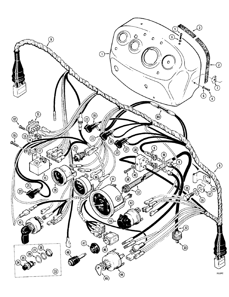 Схема запчастей Case 380CK - (048) - INSTRUMENT PANEL (04) - ELECTRICAL SYSTEMS