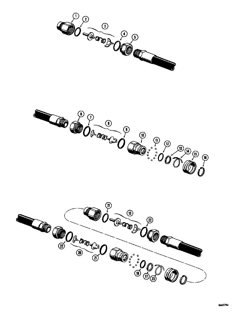 Схема запчастей Case 26B - (078) - HYDRAULIC COUPLINGS, D31617 HYDRAULIC COUPLING 